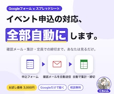 Googleフォームの申込受付と返信を自動化します イメージ1
