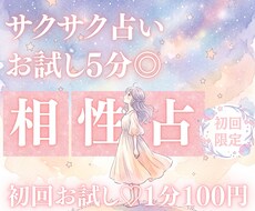 お試し♡サクッと10分！あなたと彼との相性占います イメージ1