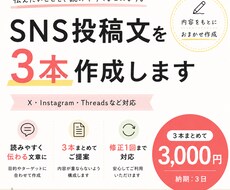 伝えたいことを読みやすいSNS投稿文に整えます イメージ1