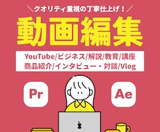 テンポよく伝わるYouTube動画を編集します イメージ1