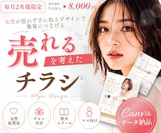 Canvaで集客を考えた女性向けチラシを作ります 女性に選ばれるデザインで反応率UP｜三つ折りパンフ対応
