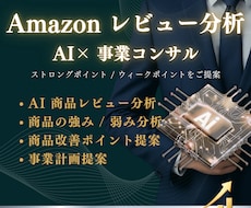 Amazon商品の顧客の声をAIで分析します 商品レビューを分析 → 商品改善・事業提案を提供
