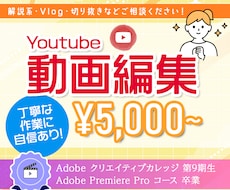 YouTube横動画を5000円で編集します イメージ1