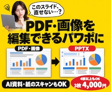 PDF・画像のスライドを編集できるパワポにします イメージ1