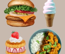 食品・食べ物・飲み物・スイーツ・料理絵を描きます リアルタッチで美味しそうなイラスト描きます。