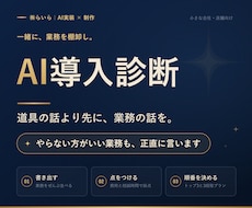 AIで効率化できる業務を一緒に見つけます イメージ1