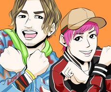 ポップなデフォルメ似顔絵作成します アイコンや名刺にお使いいただけます！