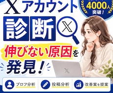Xアカウント診断｜伸びない原因を見つけます 伸びない原因を読者目線で徹底分析します