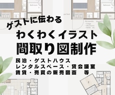 おしゃれなイラスト間取り図を制作します 雰囲気伝わるおしゃれなイラスト間取り図