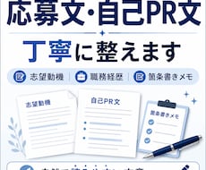 初回歓迎｜応募文・自己PR文を丁寧に整えます イメージ1