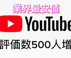業界最安値！高評価数500人増加します イメージ1