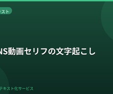 短尺SNS動画のセリフを文字起こしします イメージ1
