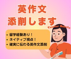 プロ講師・ネイティブが英作文を添削します イメージ1