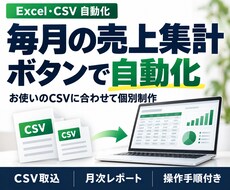 売上CSVで月次レポートを作成します イメージ1