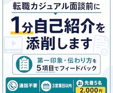 転職面接・カジュアル面談前の自己紹介を添削します 転職面談の自己紹介を伝わる形に整えます