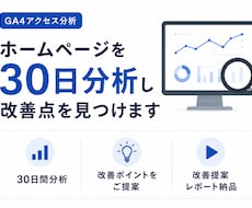 ホームページを30日分析し改善点を見つけます 数字からホームページの課題を見つけ改善ポイントをご提案します