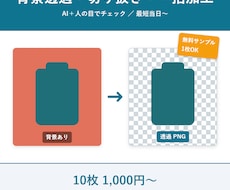 背景透過・切り抜き・一括リサイズ代行します イメージ1