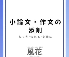 小論文・作文の添削します