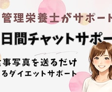 管理栄養士がゆるダイエットサポートます 食事内容を写真で送っていただきダイエットをサポート