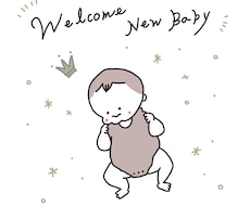 お子さんの誕生記念イラストを描きます イメージ1
