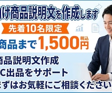Amazon・EC向け商品説明文を作成します 商品の魅力が伝わる説明文を作成