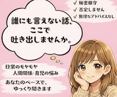 チャット相談／誰にも言えない話をゆっくり聞きます イメージ1