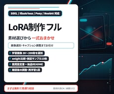 画像選別から画風LoRAを丁寧に制作します 素材整理・検証・調整1回までまとめて対応