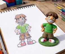 子どもの絵を立体化｜オーダーメイドフィギュア作ます