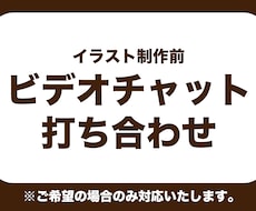 イラスト制作前のビデオチャットのご対応をします イラスト制作前のビデオチャットのご対応をします