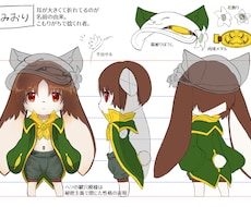 キャラクターのデザイン案を三面図にいたします モデリングや資料に必要なキャラクターの三面図作成