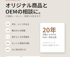 オリジナル商品づくりとOEMの相談に乗ります イメージ1