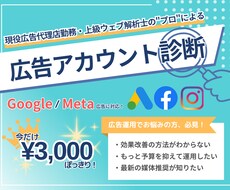 限定3000円/Web広告運用プロが個別相談します 【最大60分の個別相談を受付中】相談～改善提案までサポート