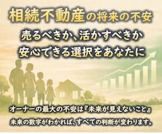 相続不動産の未来を “数字で可視化” します 未来の家賃・修繕・資産価値を精密シミュレーション！