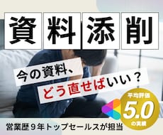 営業1位がビデオ会議でビジネス資料の評価添削します 営業経験を活かしてビデオ会議で評価・添削・改善提案をします