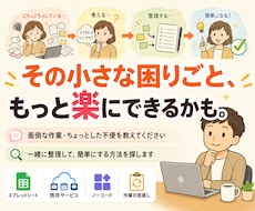 仕事の小さな困りごとを一緒に整理します イメージ1