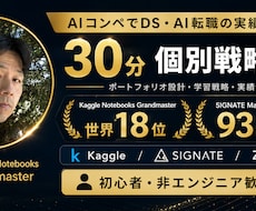 AIコンペでDS・AI転職の実績づくりを助言します Kaggle等で採用に見せるAI実績を一緒に設計