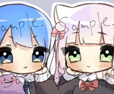 最短即日納品！デフォルメペア画のみ！お描きします カップルや友達同士などなど！ペア画お描きします！