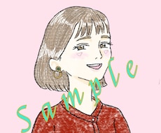 あたたかくてやさしいタッチで女性アイコン描きます イメージ1