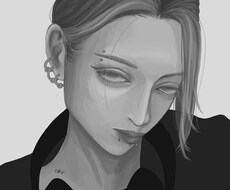 ご自身をイラスト化！モノクロ人物描きます イメージ1