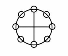 お名前が示す八鏡文字の図形をお届けします イメージ1