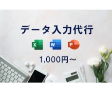 データ入力代行します ＊即日対応可能です＊　なんでもデータまとめます！