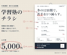 冬期講習・学習塾のチラシを作ります イメージ1