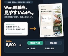 Word原稿を見やすいA4案内・掲示物に整えます イメージ1