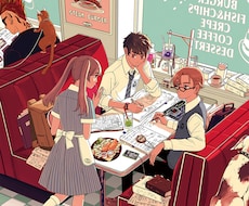 物語を感じる！しっかり背景付きイラスト描きます 日常、旅、ファンタジーなど様々なシチュエーションに対応