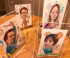 似顔絵、イラスト、挿し絵カットなど広く承ります