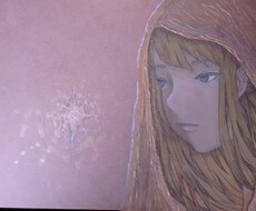 木板の風合いを活かした少女画を制作します イメージ1
