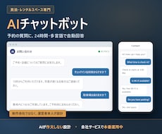 民泊・レンタルスペースのAIチャットボット作ります イメージ1