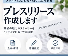 メディア目線でプレスリリースを作成します イメージ1