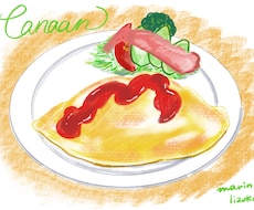 イラスト3点セット美味しそうな食べものを描きます メニュー、レシピの絵を描いてほしい!