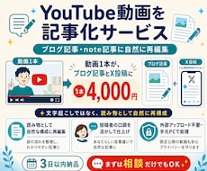 YouTube動画をブログ記事に変換します イメージ1